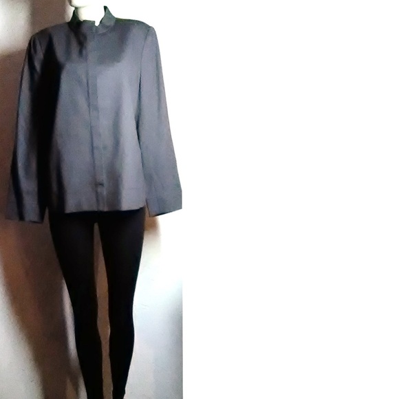 Kasper Kasper  & Company Dk Gray Wool Blazer - Picture 2 of 5